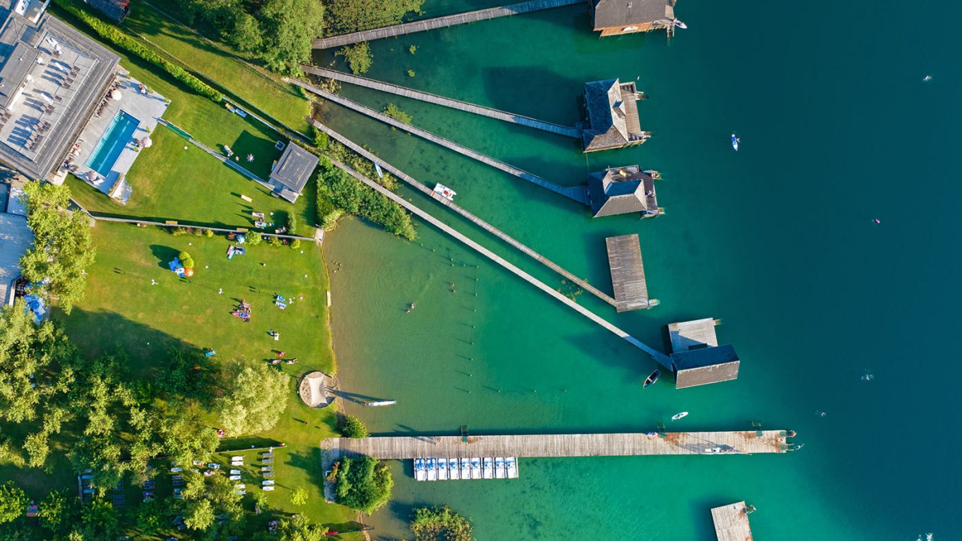 Strandbad am Klopeiner See Luftbild